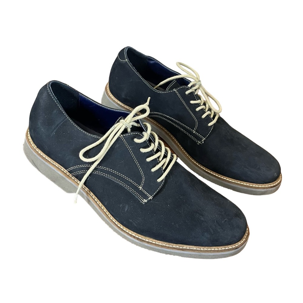 14th and Union Mens Blue Leather Upper Oxford Lace‎ Up Shoes Size 10 M